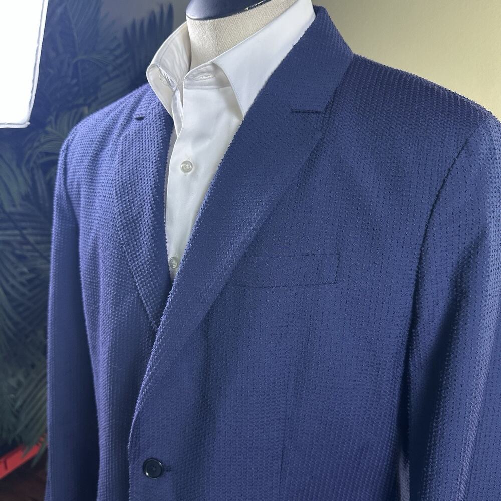 Robert Graham "R" Sport Coat Men 46R Made in Italy Cotton blend Dobby Pristine